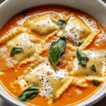 Creamy Tuscan Ravioli Soup