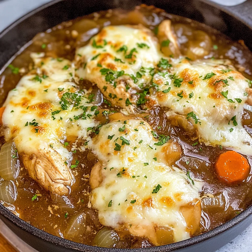 French Onion Chicken Soup
