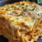 Baked Cream Cheese Spaghetti Casserole