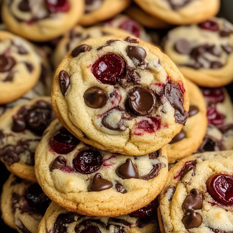 Cherry Chocolate Chip Cookies with Mocha Chips