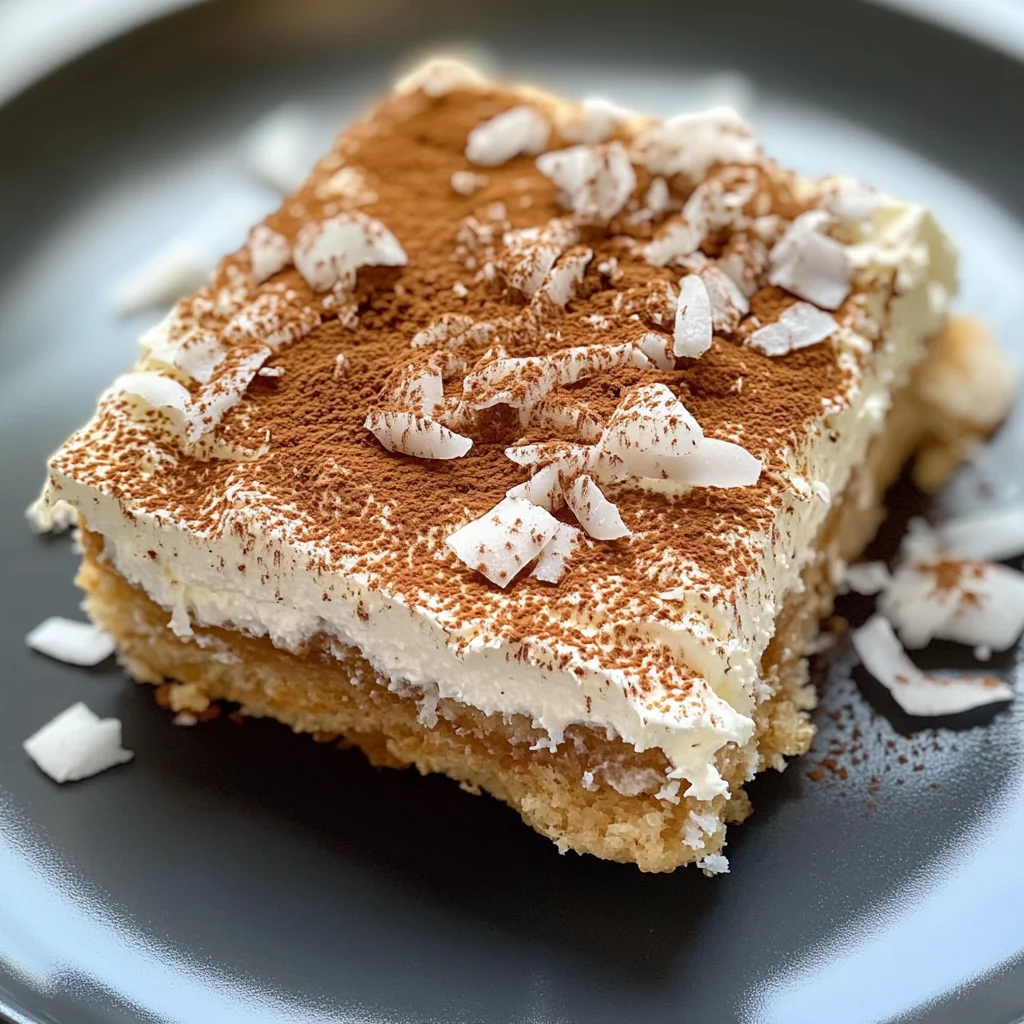 Coconut Rum (Coquito) Tiramisu