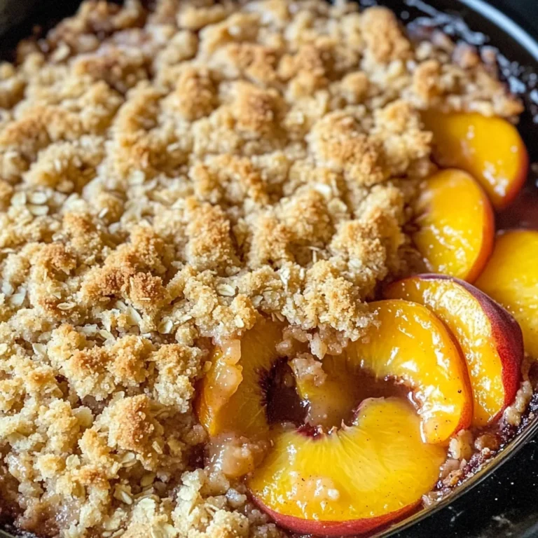 Easy Peach Crisp Recipe (Crispy & Juicy)