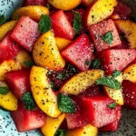 Easy Summer Peach Watermelon Salad