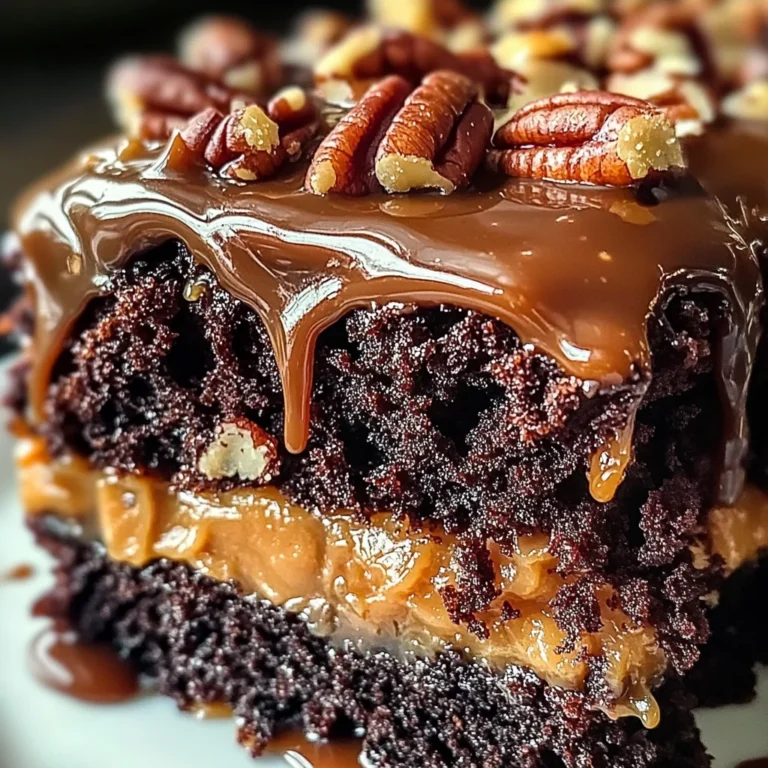 German Chocolate Poke Cake