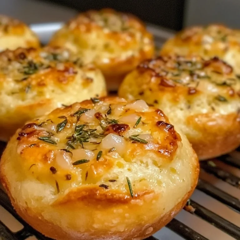 Golden Crust Garlic Rosemary Focaccia Muffins