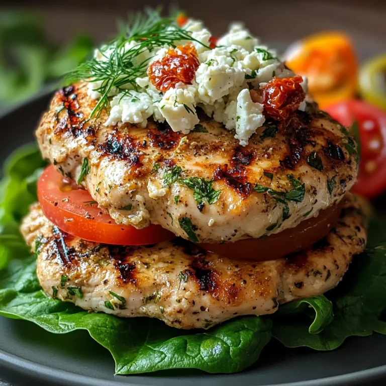 Greek Chicken Burgers
