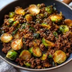 Ground Beef and Brussels Sprouts