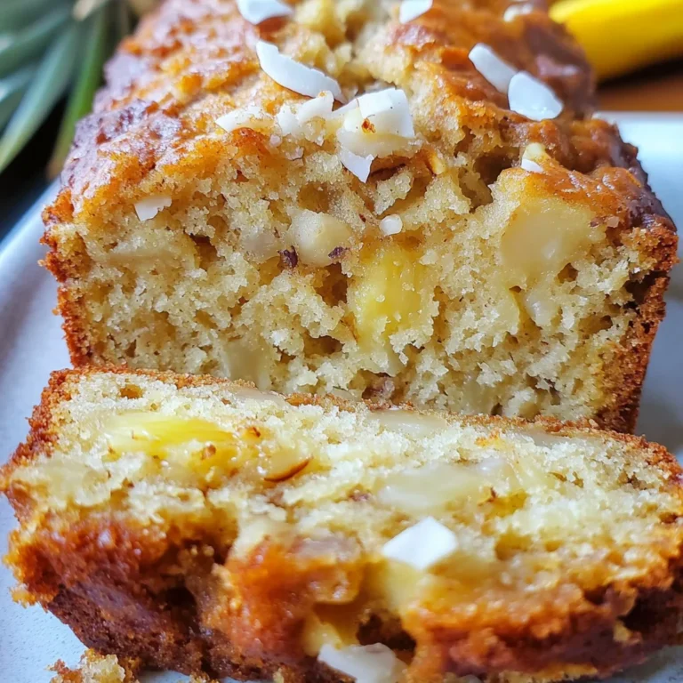 Hawaiian Banana Bread with Pineapple, Coconut & Macadamia Nuts