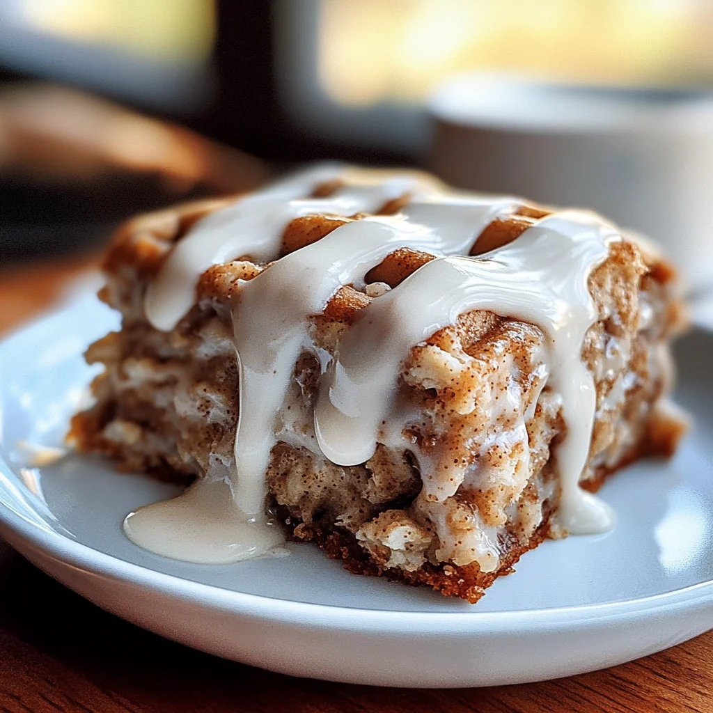 High-Protein Cinnamon Roll Baked Oatmeal