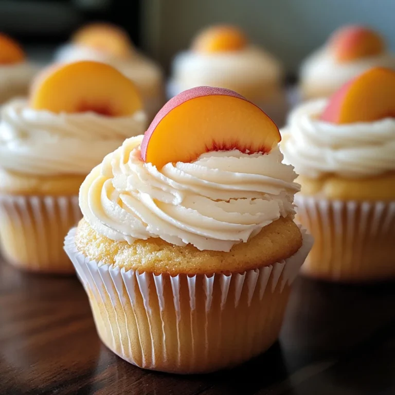 Honey Peach Cream Cheese Cupcakes