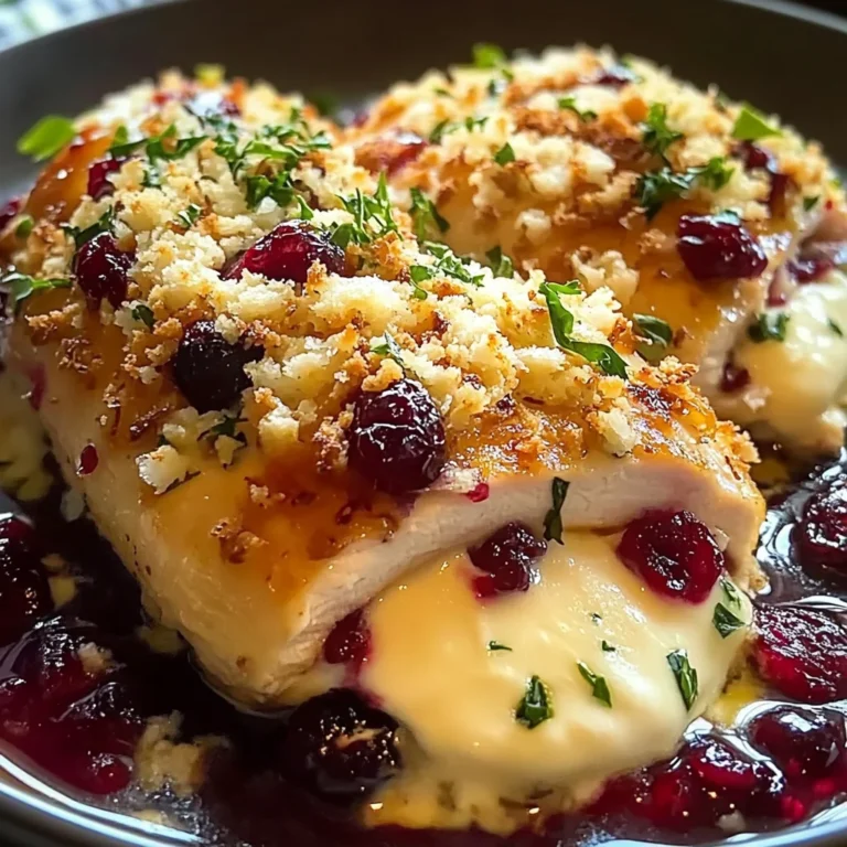 Impressive Cranberry Brie Stuffed Chicken