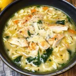 Lemon Chicken Orzo Soup