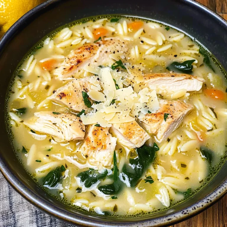 Lemon Chicken Orzo Soup