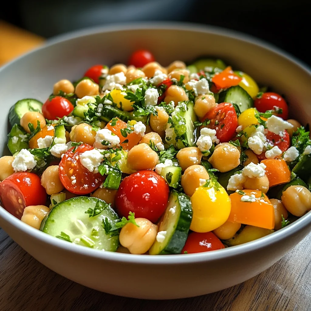 Mediterranean Chickpea Salad with Lemon Vinaigrette: The Best Summer Dish