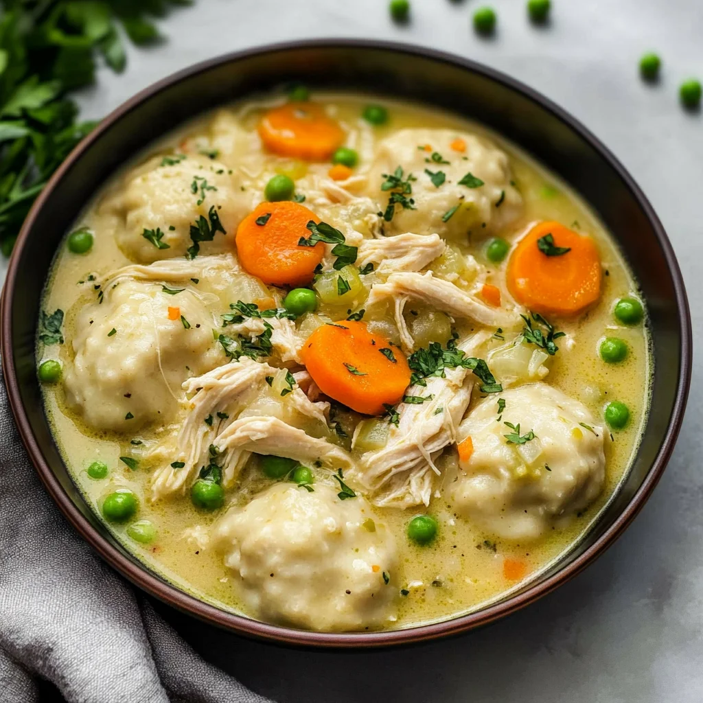 One Pot Chicken Dumpling Soup (with refrigerated biscuit dough!)