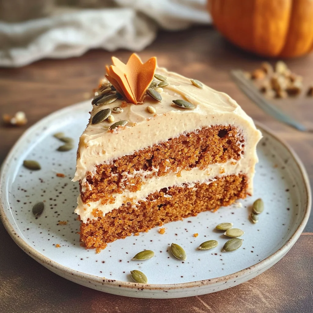 Pumpkin Spice Cake with Brown Sugar Cream Cheese Frosting