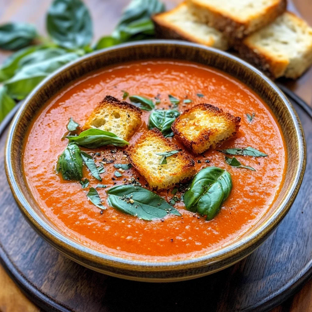 Roasted Tomato Basil Soup