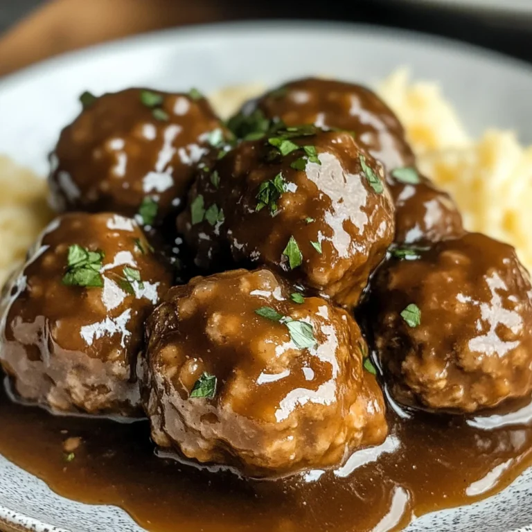 Tasty Slow Cooker Salisbury Steak Meatballs Recipe