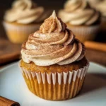 Vanilla Chai Pumpkin Latte Cupcakes with Cinnamon Brown Sugar Frosting