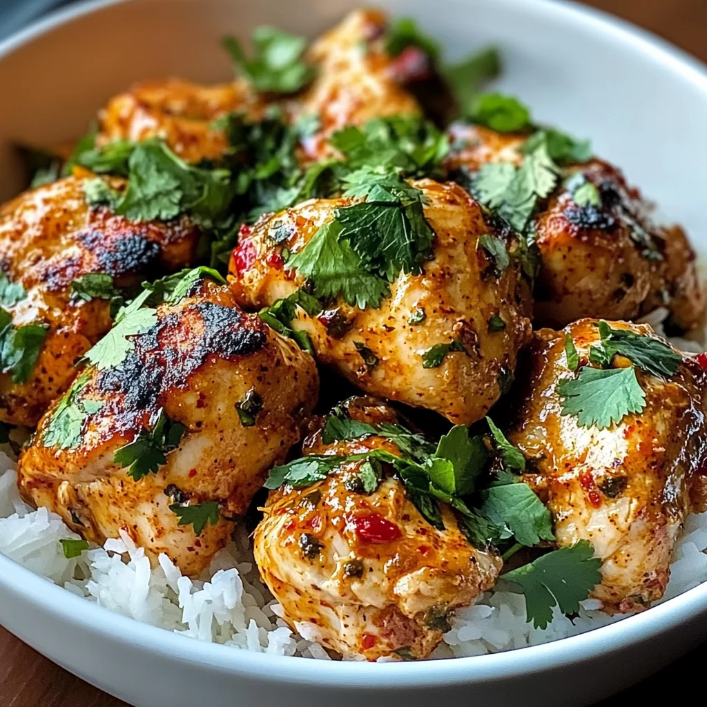Baked Coconut Chili Chicken Thighs