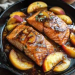 Bourbon Peach Roasted Salmon