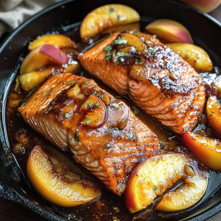 Bourbon Peach Roasted Salmon