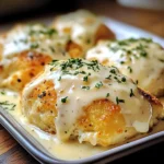 Chicken Pillows with Creamy Parmesan Sauce
