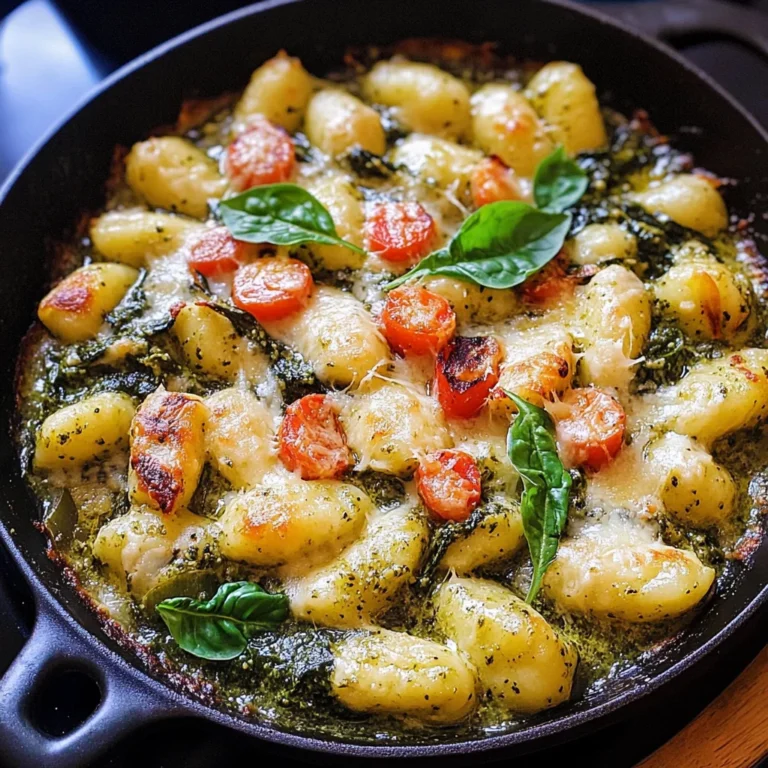 Creamy Pesto Gnocchi with Spinach and Artichokes