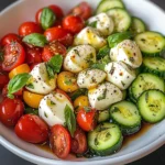 Easy Cucumber Mozzarella Salad