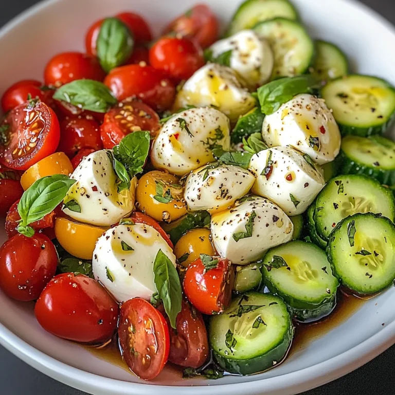 Easy Cucumber Mozzarella Salad