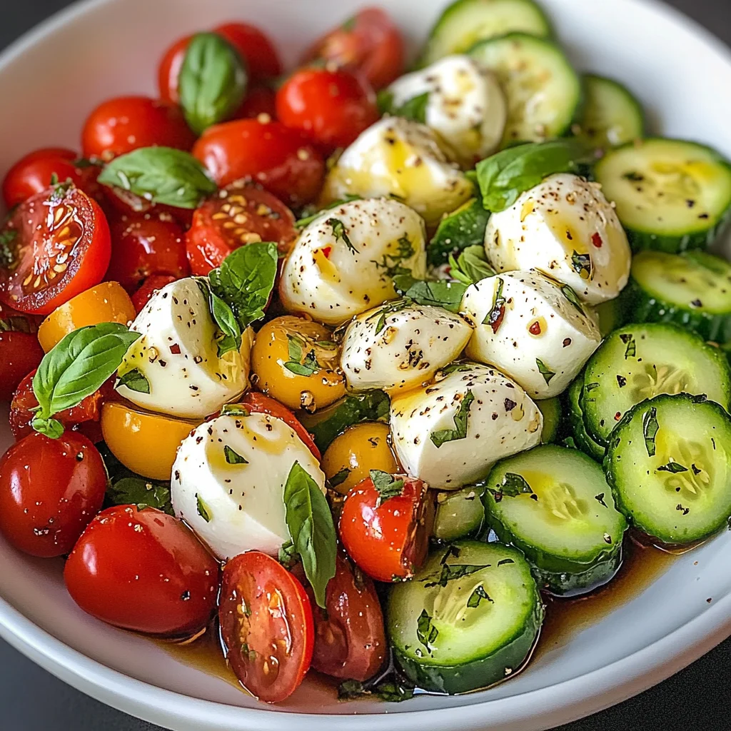 Easy Cucumber Mozzarella Salad