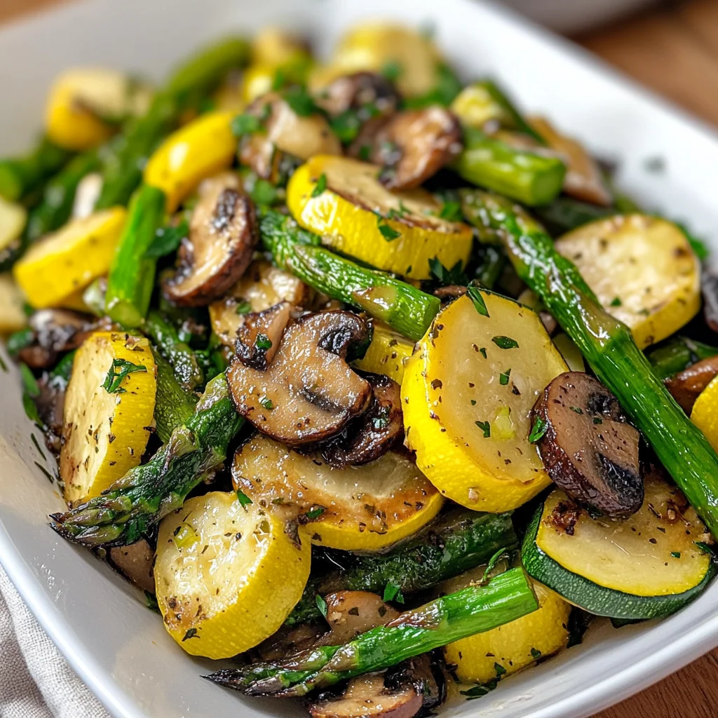 Flavorful Asparagus with Zucchini and Squash