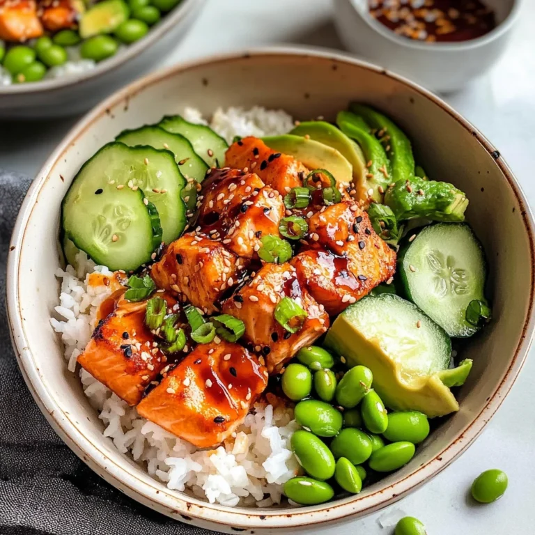 Honey Sriracha Salmon Bowls