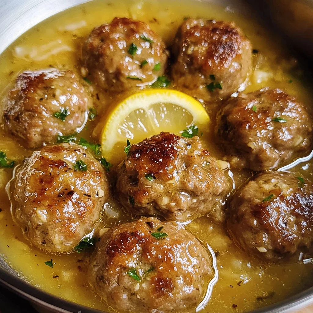 Keftedes In Lemon Sauce