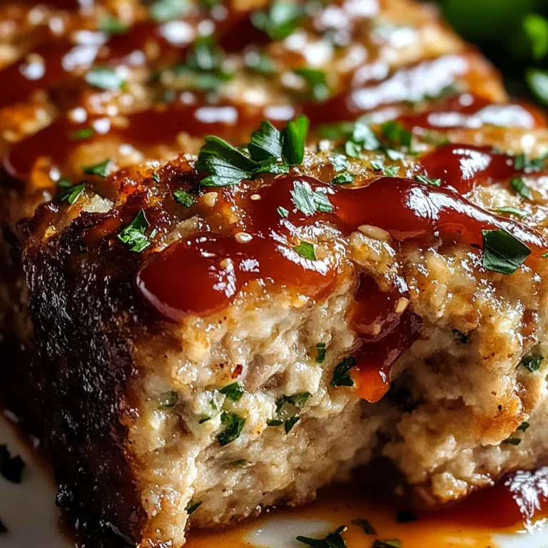 Melt-in-Your-Mouth Garlic Parmesan Chicken Meatloaf