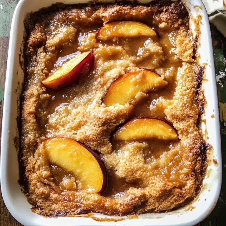 Old School Easy Brown Sugar Peach Cobbler