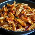 One-Pan Tangy Honey BBQ Chicken Penne