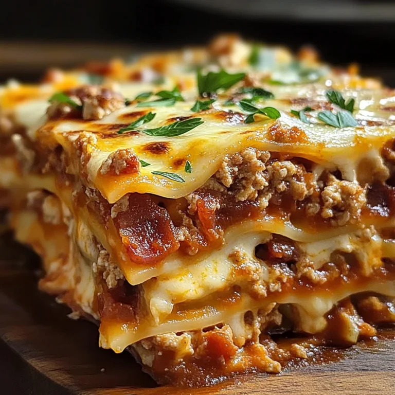 Parmesan Garlic Turkey Bacon Cheeseburger Lasagna Recipe