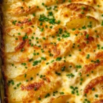 Roasted Garlic Potatoes au Gratin