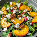 Simple Peach Feta Salad