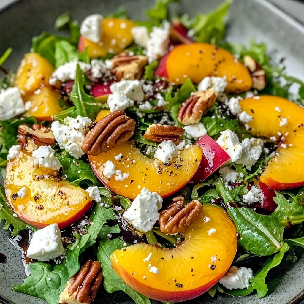 Simple Peach Feta Salad