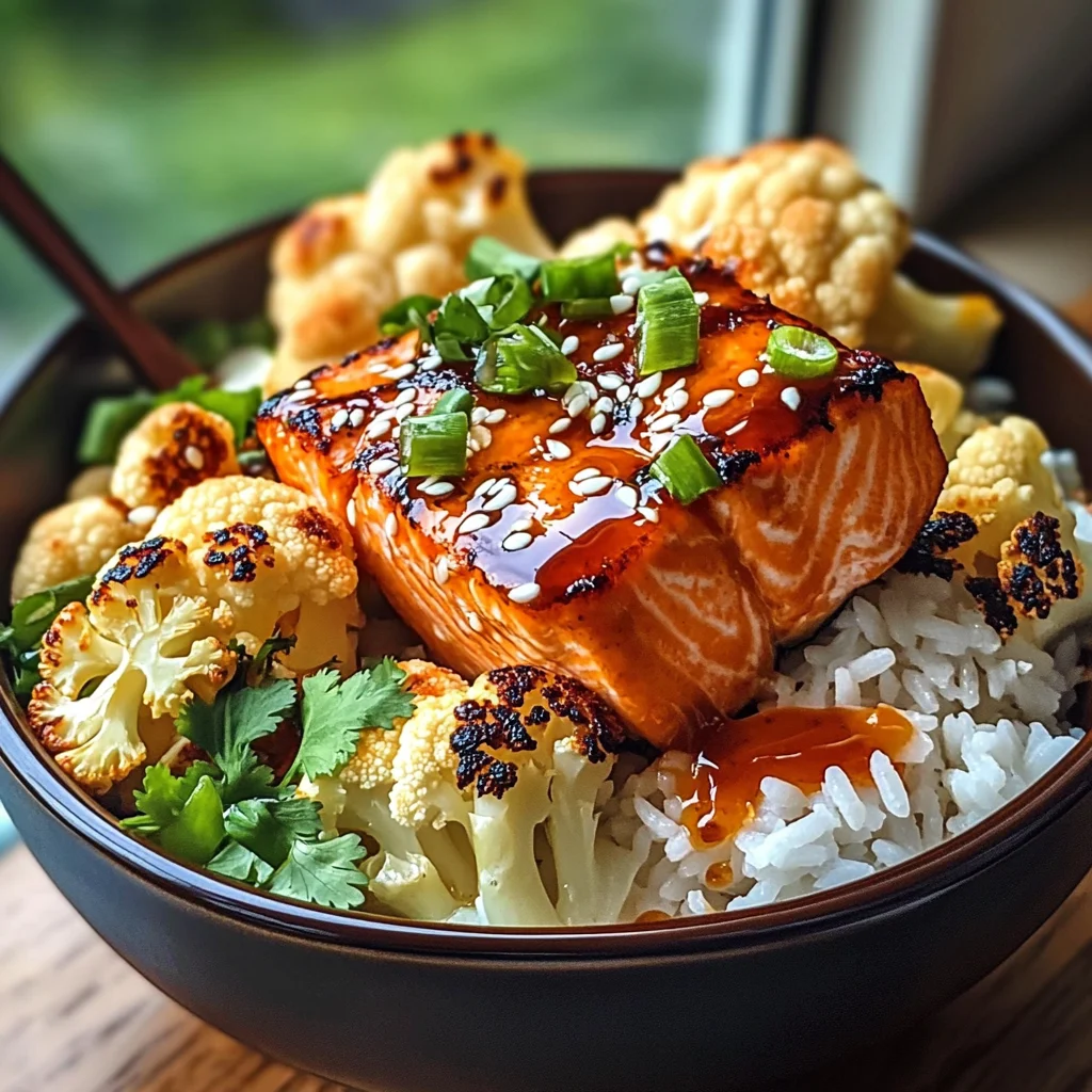 Sriracha Honey Salmon Bowls
