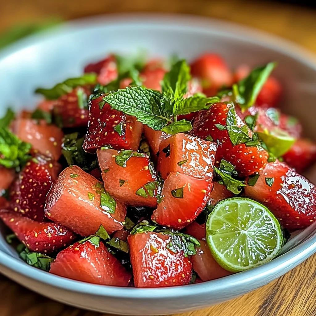 Strawberry Watermelon Salad with Refreshing Honey