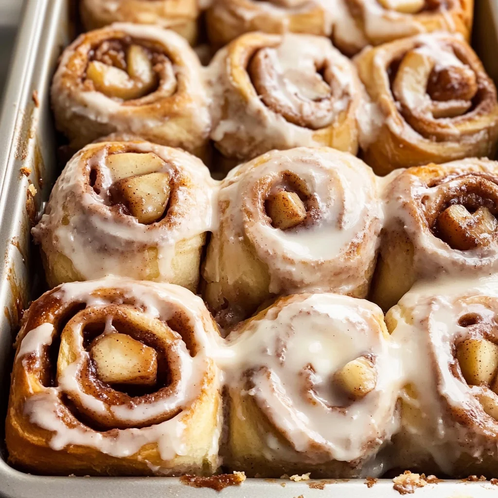 Apple Cinnamon Rolls with Apple Pie Filling