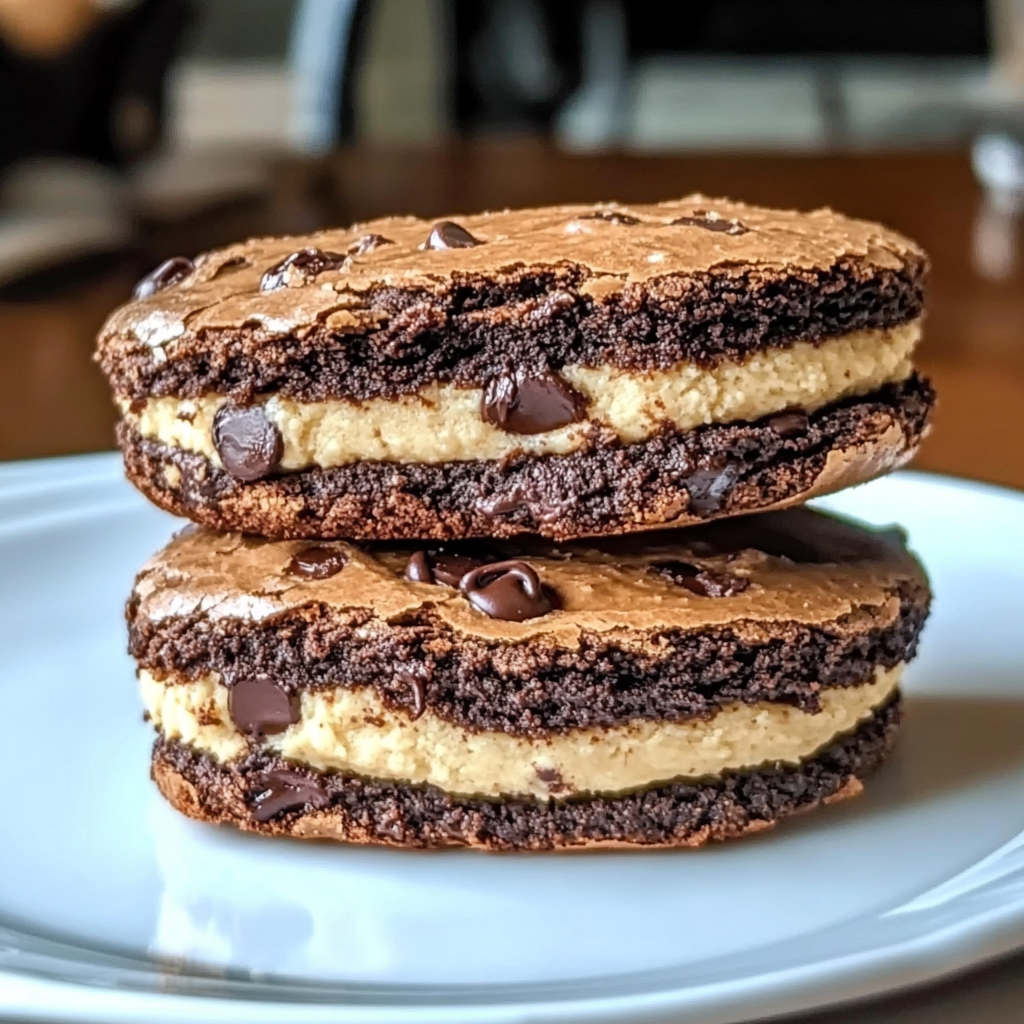 Brownie Cookie Dough Sandwich Cookies: An Amazing Ultimate 7-Layer Dessert Delight
