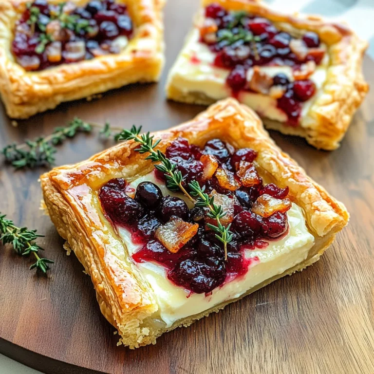 Cranberry Brie Tart with Pancetta & Thyme