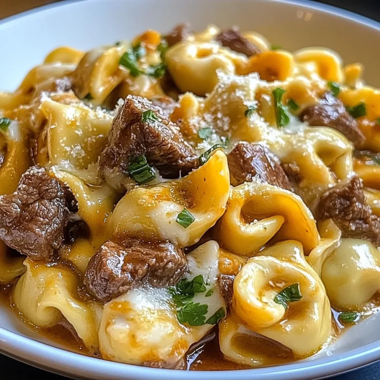 Creamy Beef and Vegetable Tortellini