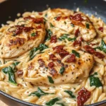 Creamy Tuscan Chicken with Orzo