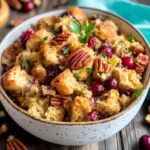 Crock Pot Cranberry Pecan Stuffing