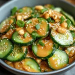 Cucumbers in Spicy Peanut Sauce